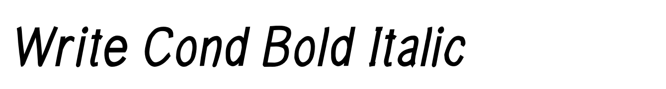 Write Cond Bold Italic